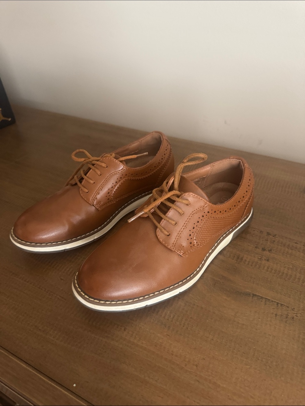 Boys Casual Dress Shoes in Tan